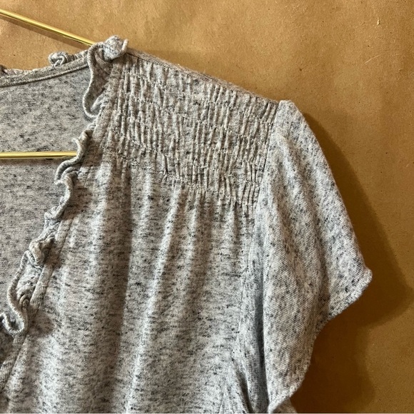 Rebecca Taylor | V-Neck Jersey Midi Dress Ruffle Smocked Tiered Dress Size M - Picture 6 of 16